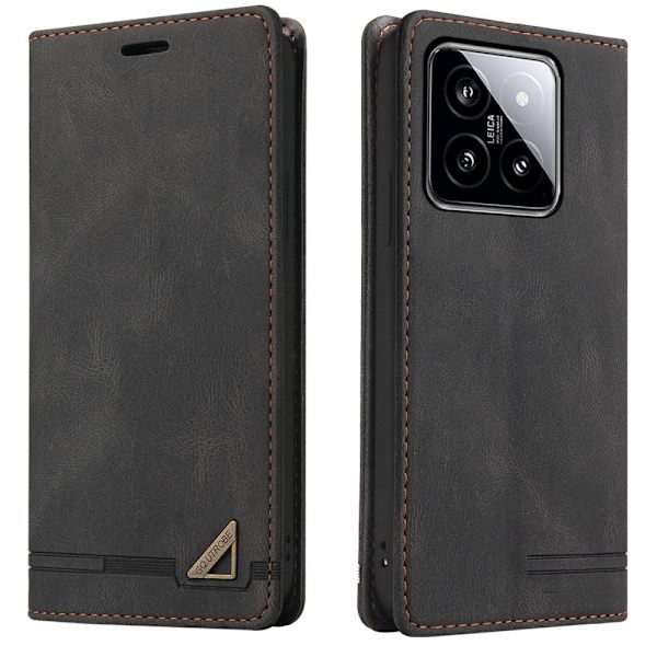 SKALO Xiaomi 14 5G GQ.UTROBE Pungetui i PU-læder - Sort Black