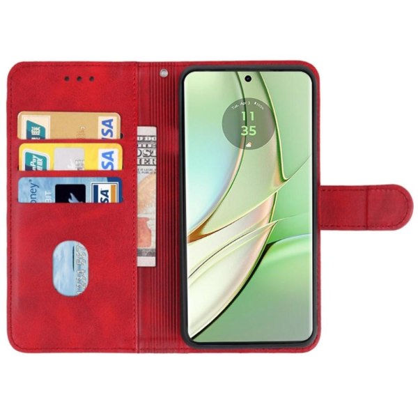 SKALO Motorola Edge 40 5G Premium Wallet Lompakkokotelo - Punainen Red