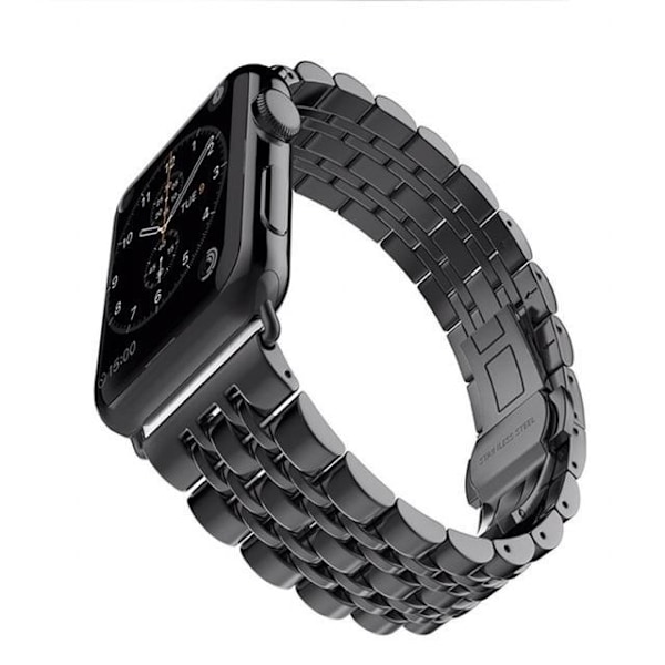 SKALO Metallarmband 5-länk Apple Watch Series 10 42mm - Fler färger Svart