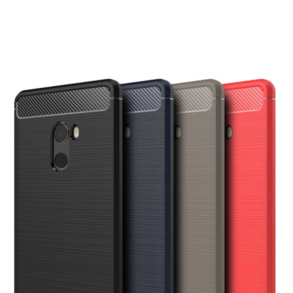 Iskunkestävä Armor Carbon TPU-kotelo Xiaomi Mi Mix 2 - lisää värejä Red