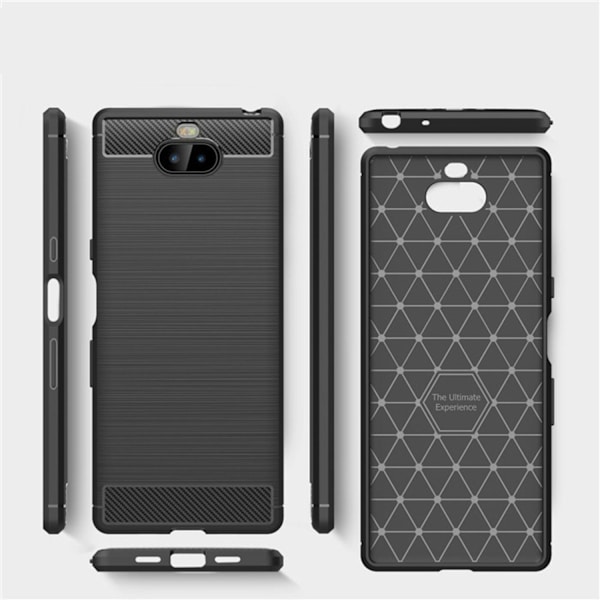 Stöttåligt Armor Carbon TPU-skal Sony Xperia 10 Plus Red