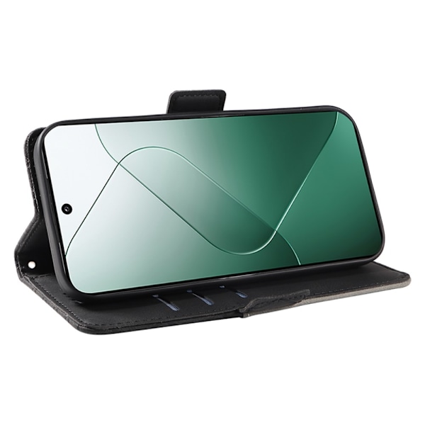SKALO Xiaomi 14 5G Tikattu Lompakko - Musta Black
