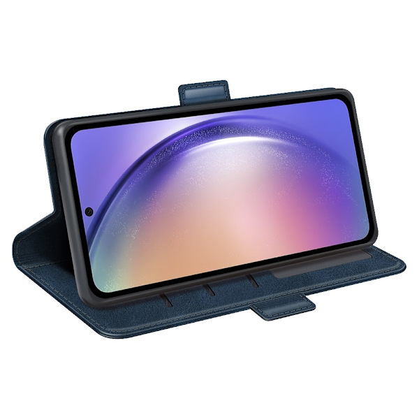 SKALO Samsung A55 5G Premium Wallet Flip Cover - Blå Blue