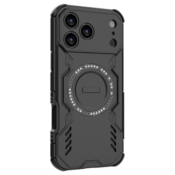 SKALO Armor Ventilated Heat Dissipation Cover til iPhone 18 Pro Max - Sort Black