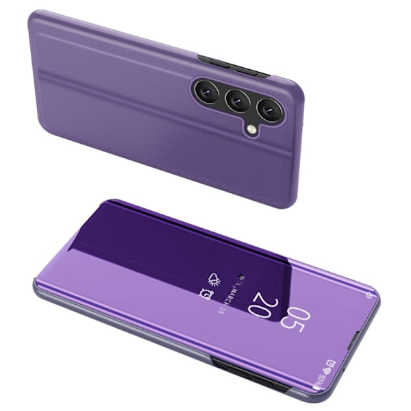 SKALO Samsung A26 5G Clear View Lompakkokotelo - Violetti Purple