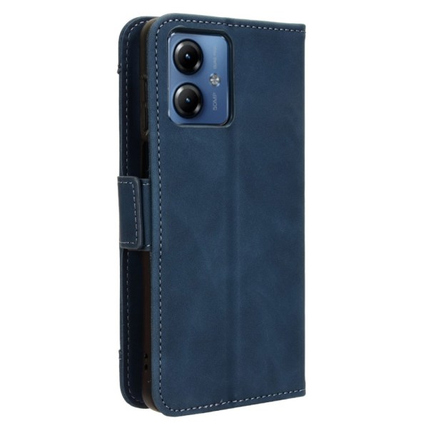 SKALO Motorola Moto G14 6-lokeroa Lompakkokotelo - Sininen Blue