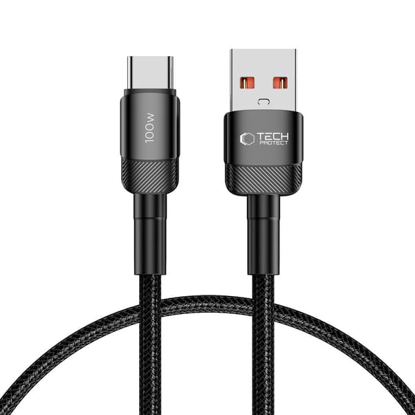 Tech-Protect UltraBoost Evo USB-C-kabel 100W 50cm - Sort Black