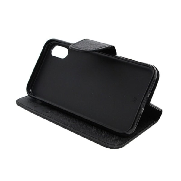Plånboksfodral Fancy iPhone Xs Max - Svart Black