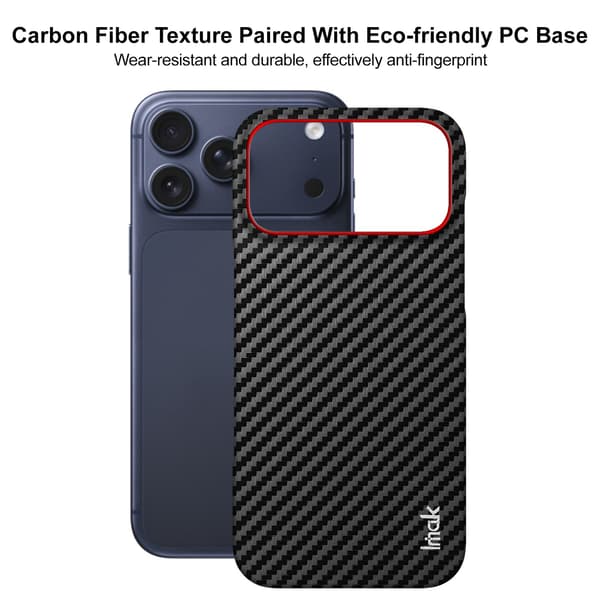 IMAK Ruiyi Series Cover til iPhone 18 Pro - Sort Black