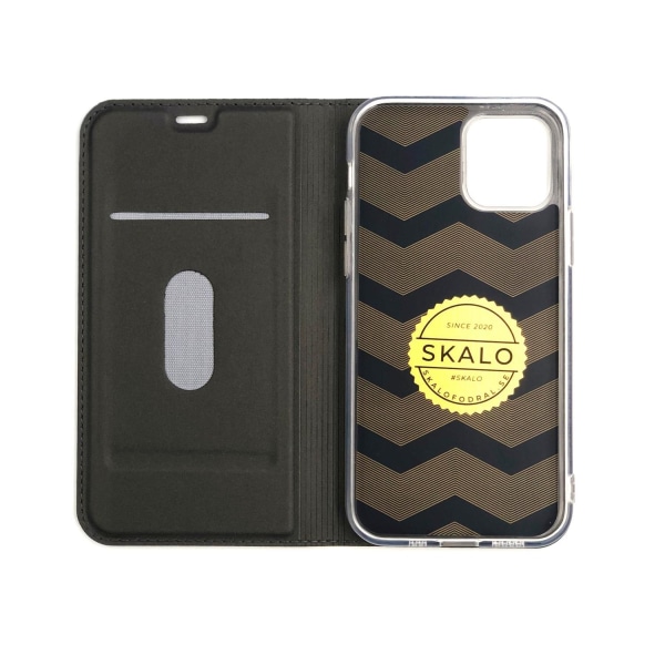 SKALO iPhone 13 Pro Plånboksfodral Ultratunn design - Fler färge Mörkgrå