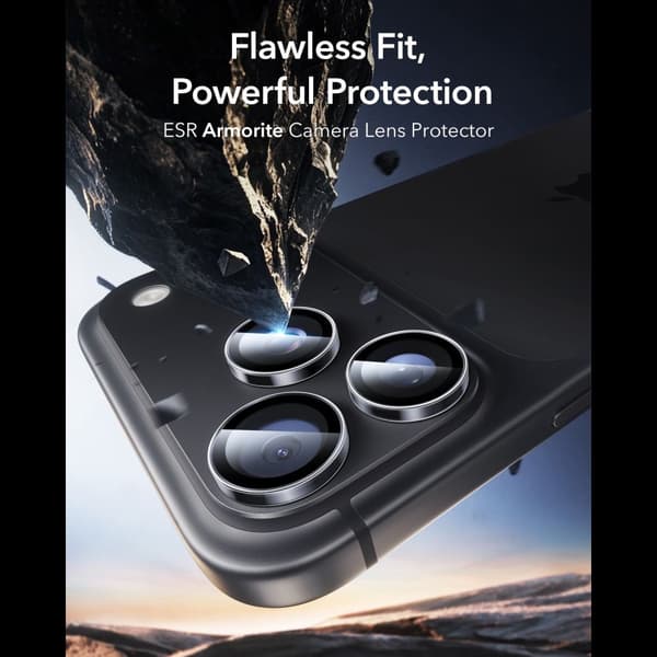 ESR Armorite Camera Protector Kameraskydd i Härdat glas för iPhone 18 Pro - Transparent Transparent