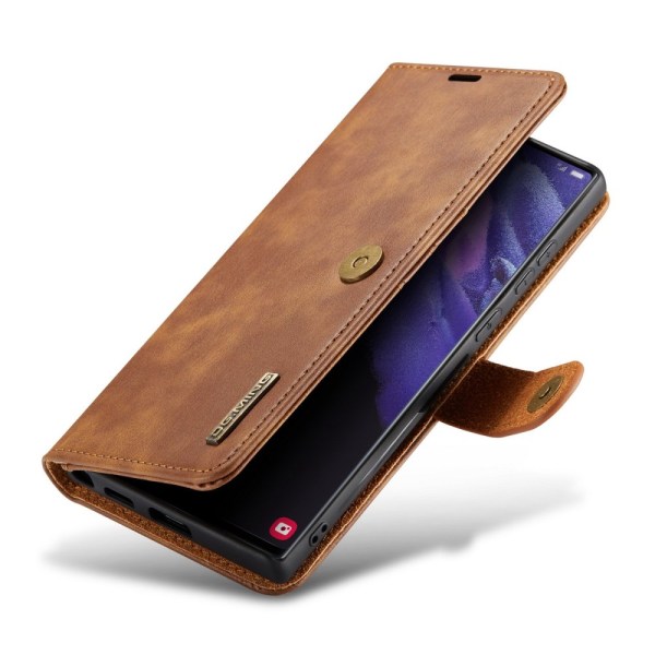 DG MING Samsung S23 Ultra 2-in-1 magneetti lompakkokotelo - Rusk Brown