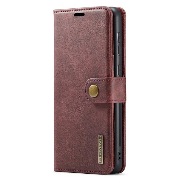 DG MING Samsung A33 5G 2-in-1 magneetti lompakkokotelo - Punainen Red