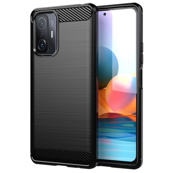 SKALO Xiaomi 11T/11T Pro Armor Carbon Iskunkestävä TPU suojakuori - Valitse väri Black