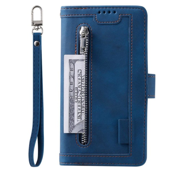 Samsung A22 5G Big Wallet Mocka Plånboksfodral - Blå Blå