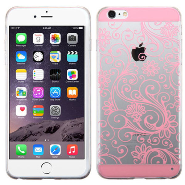 Flower Silicone TPU-kuori iPhone 6 / 6S:lle - enemmän värejä Cerise