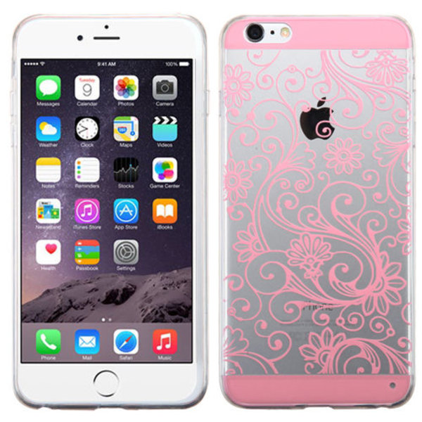 Flower Silikone TPU Cover til iPhone 6 / 6S - flere farver Cerise