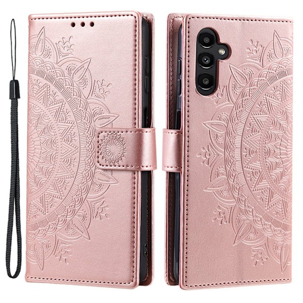 SKALO Samsung A35 5G Mandala Plånboksfodral - Roséguld Rosa guld