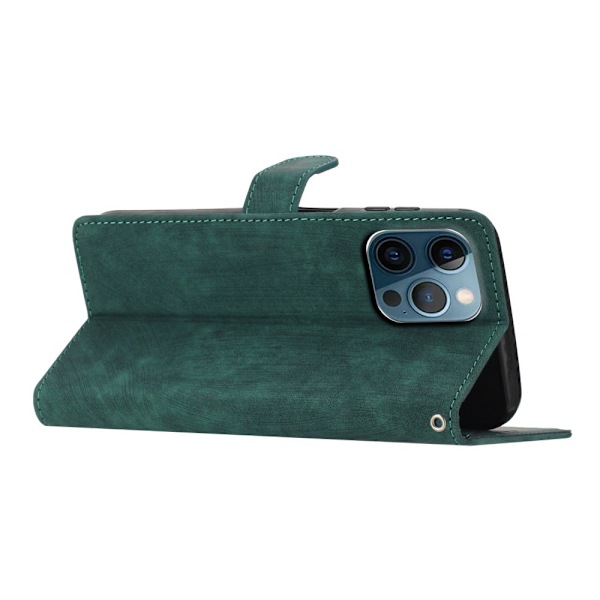 SKALO iPhone 15 Pro Max Plånboksfodral i PU-Läder - Grön Grön