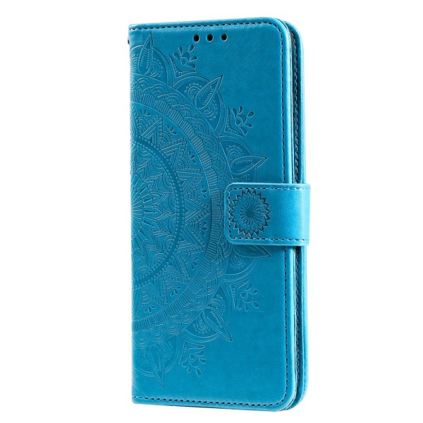 SKALO Samsung A33 5G Mandala Flip Cover - Blå Blue