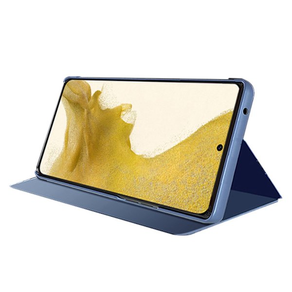 SKALO Samsung S23 Plus Clear View Flip Cover - Lilla-Blå Multicolor