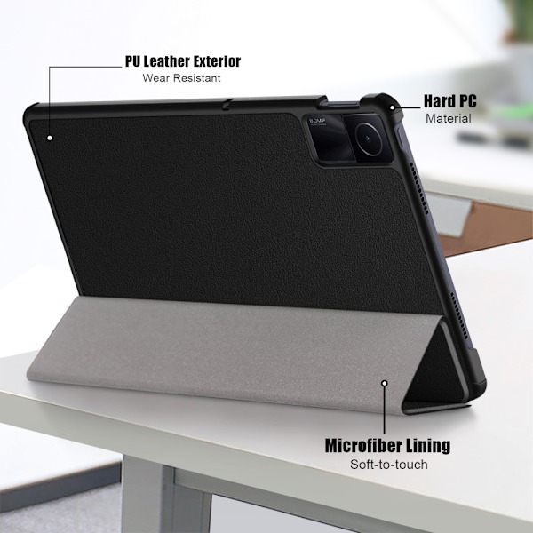 SKALO Xiaomi Redmi Pad SE Trifold Suojakotelo - Musta Black