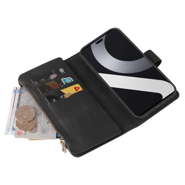 SKALO Xiaomi 13 Lite Big Wallet 17-lokeroa Lompakkokotelo - Musta Black