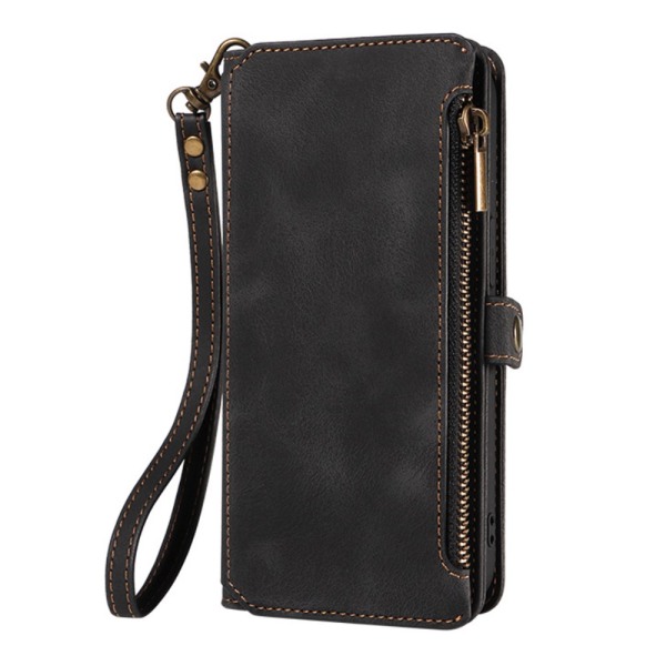 SKALO iPhone 15 Big Wallet 11-RUM Pungetui - Sort Black