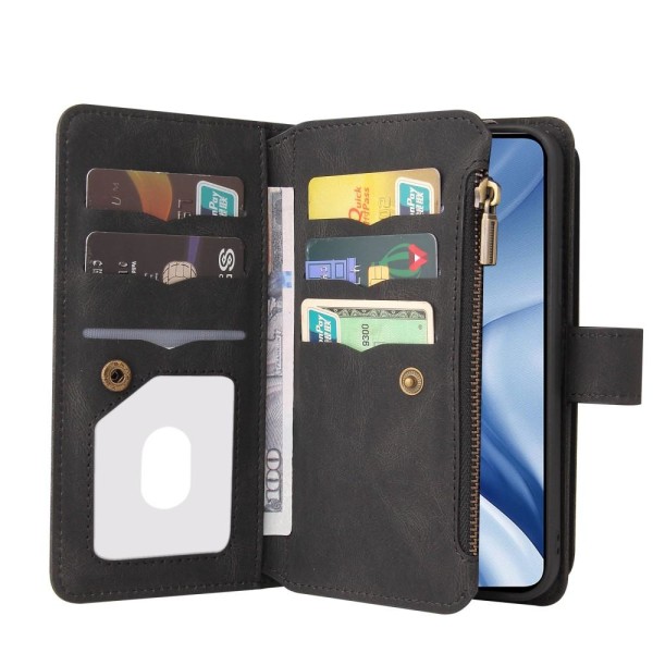 SKALO Xiaomi Mi 11 Lite Big Wallet 17-SLOT Wallet Case - Svar Black
