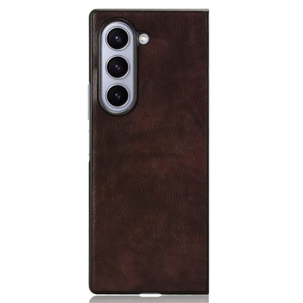 SKALO Samsung Z Fold6 PU-nahkainen Suojakuori - Ruskea Brown