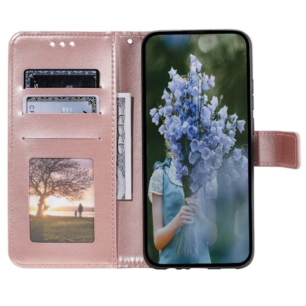 SKALO Samsung A25 5G Mandala lompakkokotelo - Ruusukulta Pink gold