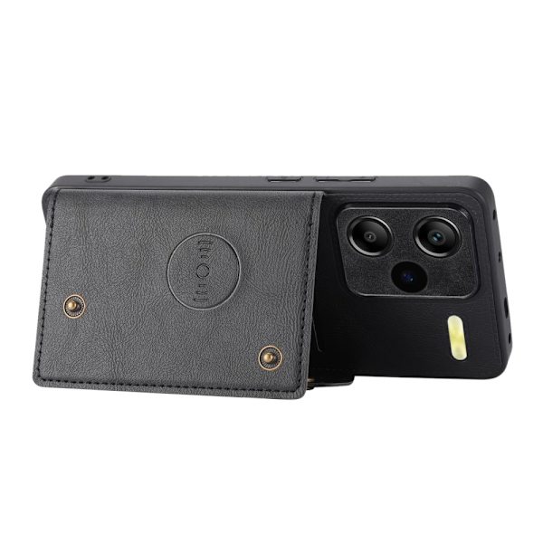 SKALO Xiaomi Redmi Note 13 Pro+ PU-læder Kortholder Cover - Sort Black