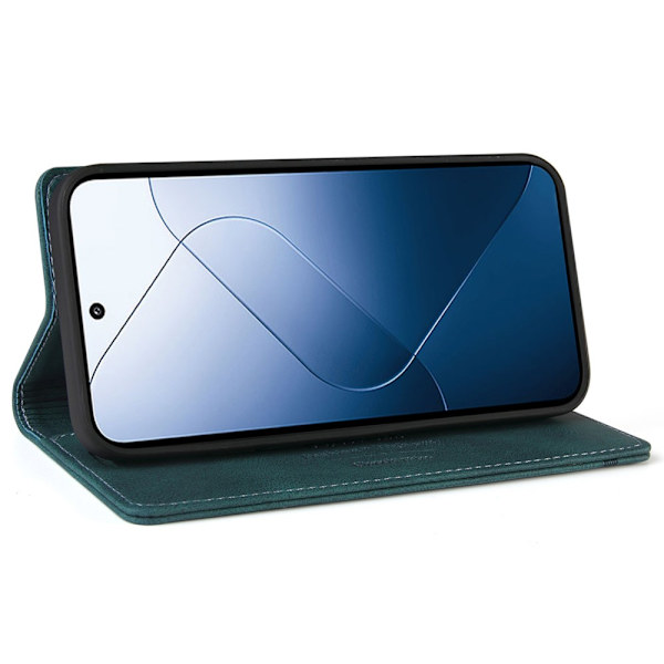 SKALO Xiaomi 14 5G GQ.UTROBE Pungetui i PU-læder - Blå Blue