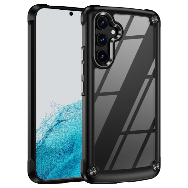 SKALO Samsung A54 5G Kiiltävä hybridi TPU-kuori - Musta Black