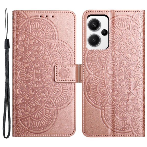 SKALO Xiaomi Redmi Note 13 Pro+ Mandala Plånboksfodral - Roségul Rosa guld