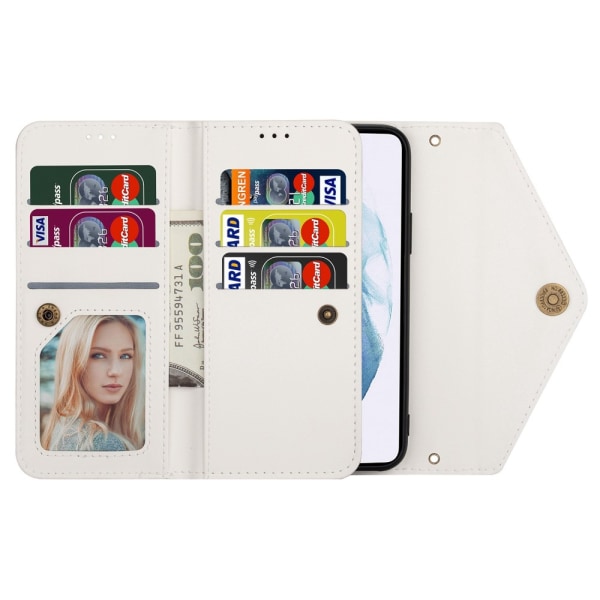 SKALO Samsung A54 5G Evelope Clutch 8-Lokeroa - Valkoinen White