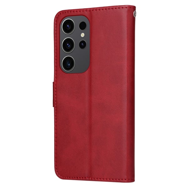 SKALO Samsung S24 Ultra PU-nahkainen Lompakkokotelo - Valitse vä Red