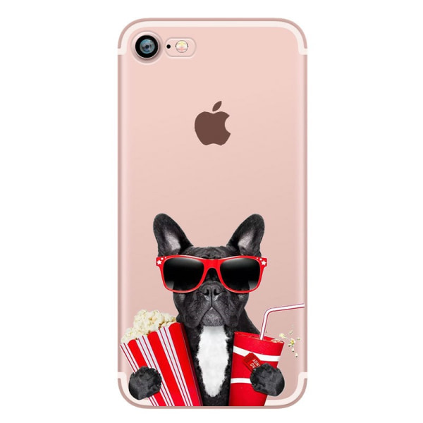 Kannessa hauska koira/kissa-aiheinen iPhone 6/6S MultiColor Motiv D