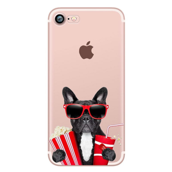 Skal med roliga hund/katt motiv iPhone 6/6S MultiColor Motiv D