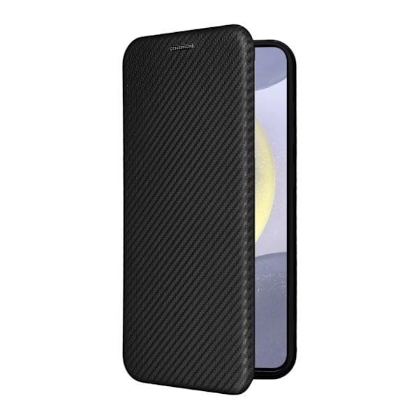 SKALO Samsung S25 Carbon Fiber Plånboksfodral - Svart Svart