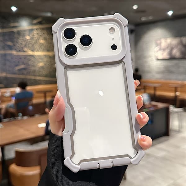 SKALO Robust Hörnskydd Skal för iPhone 18 Pro Max - Grå grå