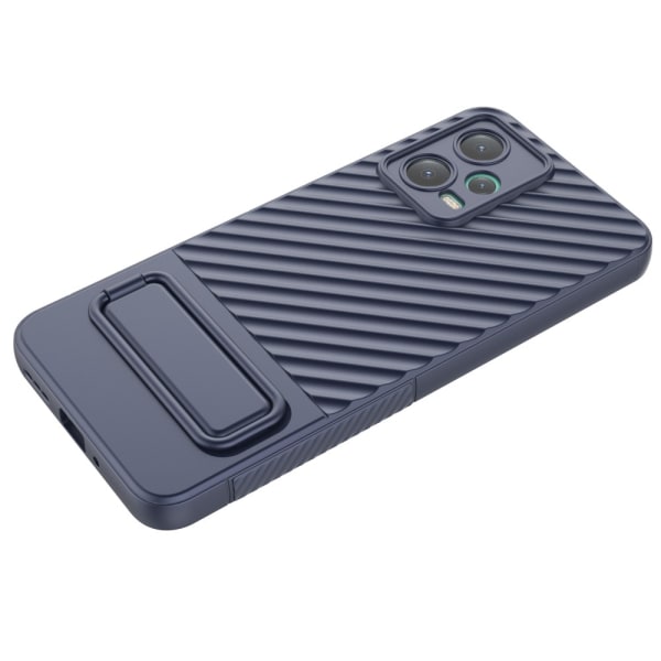 SKALO Xiaomi Redmi Note 12 5G Twill 2.0 TPU-Cover med rack - Mør Dark blue