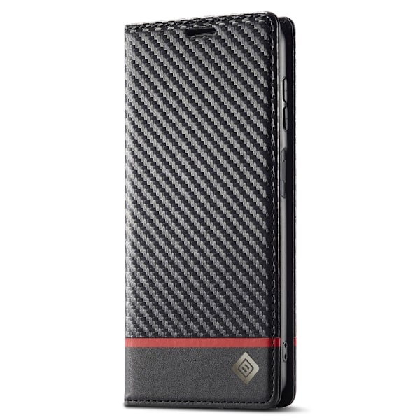 SKALO Samsung A36 5G LC.IMEEKE Carbon Fiber Lompakkokotelo - Musta Black