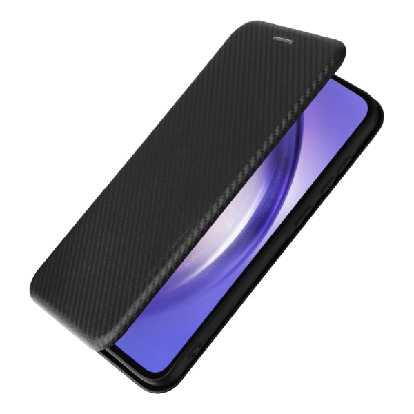 SKALO Samsung A35 5G Carbon Fiber Plånboksfodral - Svart Svart