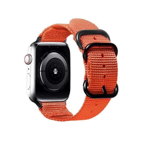 SKALO Nato-armbånd Nylon Apple Watch Series 10 42mm - Vælg farve Orange