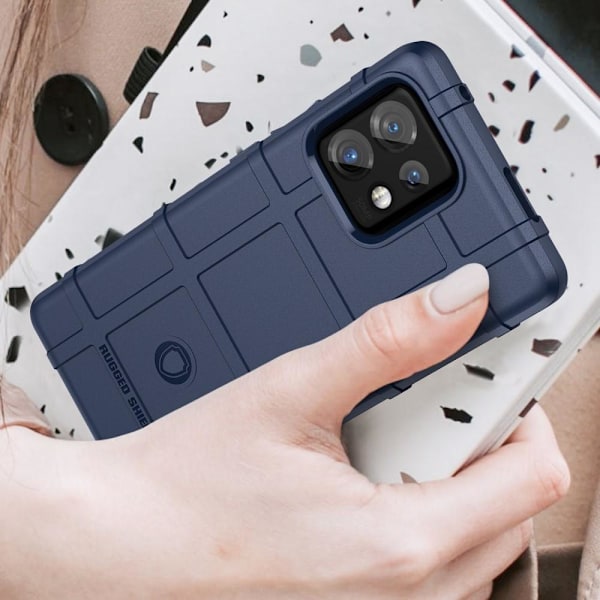 SKALO Motorola Edge 40 Pro 5G Rugged Shield Stöttåligt TPU-skal Blå
