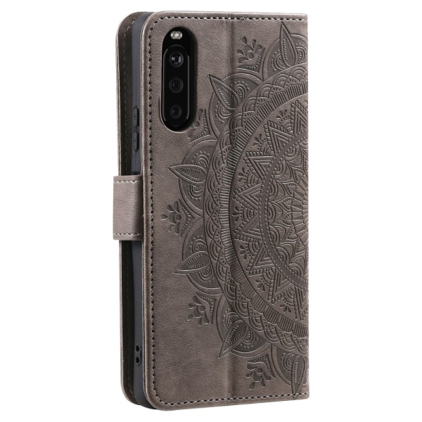 SKALO Sony Xperia 10 VI Mandala lompakkokotelo - Harmaa Grey