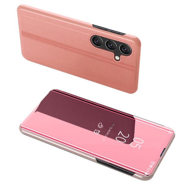 SKALO Samsung A05s 4G Clear View Plånboksfodral - Roséguld Rosa guld