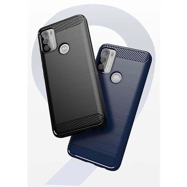 SKALO Moto G50 Armor Carbon Iskunkestävä TPU suojakuori - Valitse väri Red