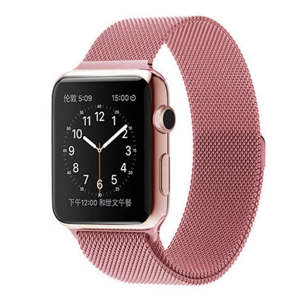 SKALO Milanese Loop Apple Watch Series 7-9 41mm - Vælg farve Pink